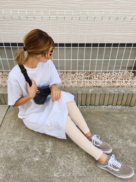 「reca（レカ）のアイテム（レッグウェア）」を使った、asammyさん（レディース・170cm）の夏コーディネート