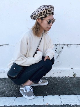「DHOLIC（ディーホリック）のアイテム（ハンチング/ベレー帽）」を使った、asammyさん（レディース・170cm）の秋コーディネート
