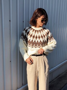 「FREE'S MART（フリーズマート）のアイテム（パンツ）」を使った、asammyさん（レディース・170cm）の秋コーディネート