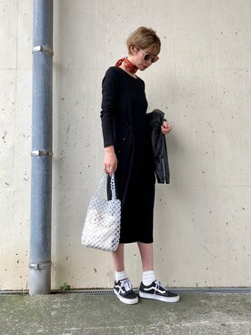 「UNIQLO（ユニクロ）のアイテム（ライダースジャケット）」を使った、asammyさん（レディース・170cm）の春コーディネート