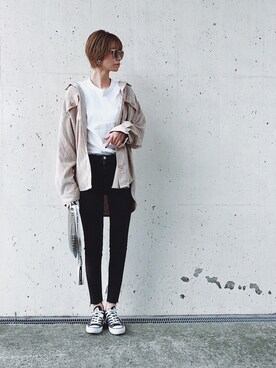 「TODAYFUL（トゥデイフル）のコーデュロイシャツ（シャツ/ブラウス）」を使った、asammyさん（レディース・170cm）の春コーディネート