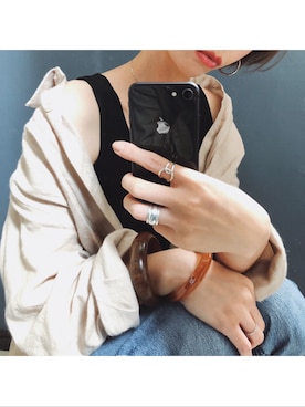 「CLEA（クレア）のアイテム（トップス）」を使った、asammyさん（レディース・170cm）の春コーディネート