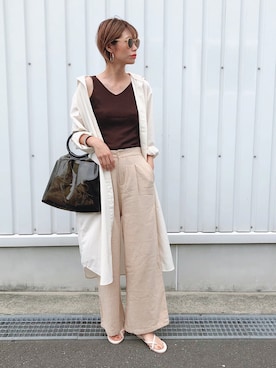 「CLEA（クレア）のアイテム（パンツ）」を使った、asammyさん（レディース・170cm）の夏コーディネート
