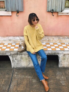 「Vicente for mom（ヴィセンテフォーマム）のアイテム」を使った、asammyさん（レディース・170cm）の秋コーディネート