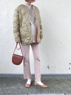 「reca（レカ）のアイテム（レッグウェア）」を使った、asammyさん（レディース・170cm）の冬コーディネート
