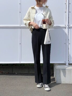 「CLEA（クレア）のアイテム（トップス）」を使った、asammyさん（レディース・170cm）の春コーディネート