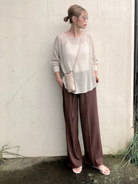 「CLEA（クレア）のアイテム（パンツ）」を使った、asammyさん（レディース・170cm）の秋コーディネート