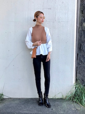 「ANT（アント）のアイテム（パンツ）」を使った、asammyさん（レディース・170cm）の秋コーディネート