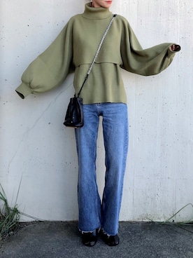 「AS KNOW AS PINKY（アズノゥアズピンキー）のアイテム」を使った、asammyさん（レディース・170cm）の秋コーディネート