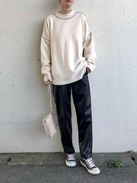「AS KNOW AS PINKY（アズノゥアズピンキー）のアイテム」を使った、asammyさん（レディース・170cm）の秋コーディネート