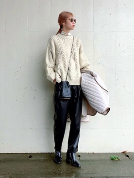 「AS KNOW AS PINKY（アズノゥアズピンキー）のアイテム」を使った、asammyさん（レディース・170cm）の冬コーディネート