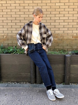 「CLEA（クレア）のアイテム（トップス）」を使った、asammyさん（レディース・170cm）の冬コーディネート