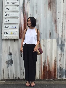 「ALDO（アルド）のアイテム（サンダル）」を使った、Hongニジさん（レディース・158cm）の夏コーディネート