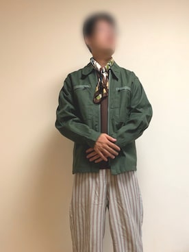 「パジャマ」｜「アイテム（ジャケット/アウター）」を使った、domoto1109さん（メンズ・170cm）の秋コーディネート