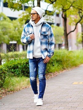 「WHIM ROTH（ウィムロス）のアイテム」を使った、adamsJUGGLERさん（メンズ・172cm）の冬コーディネート