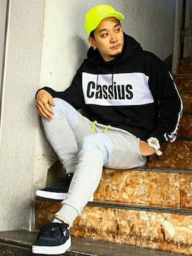 「WHIM ROTH（ウィムロス）のアイテム」を使った、adamsJUGGLERさん（メンズ・172cm）の冬コーディネート