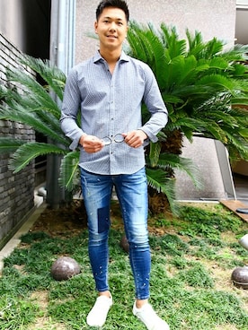 「RetoroEngine（レトロエンジン）のアイテム」を使った、adamsJUGGLERさん（メンズ・172cm）の春コーディネート
