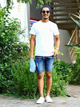 「ワンポイント」｜adamsJUGGLERさん（メンズ・172cm）の夏コーディネート