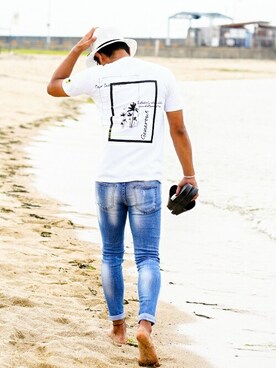 「RetoroEngine（レトロエンジン）のアイテム」を使った、adamsJUGGLERさん（メンズ・172cm）の夏コーディネート