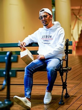 「RetoroEngine（レトロエンジン）のアイテム」を使った、adamsJUGGLERさん（メンズ・173cm）の秋コーディネート