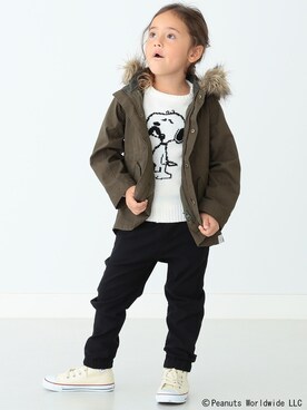 「アイテム（ミリタリージャケット）」を使った、B:MING by BEAMS WOMENさん（キッズ・110cm）の秋コーディネート