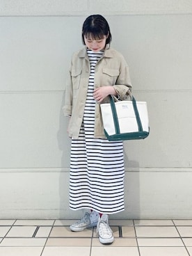 「ORCIVAL（オーシバル）のアイテム（ワンピース/ドレス）」を使った、B:MING by BEAMS WOMENさん（レディース・157cm）の春コーディネート