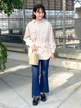 「Wrangler」｜「アイテム（その他アウター）」を使った、B:MING by BEAMS WOMENさん（レディース・162cm）の秋コーディネート