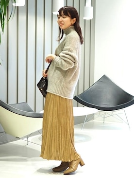 「スタッフセンバツ」｜「アイテム（セットアップ）」を使った、B:MING by BEAMS WOMENさん（レディース・158cm）の秋コーディネート