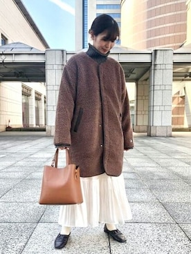 Orcival ボアロングコート France 2 ベージュ ORCIVAL（オーシバル） オーチバル・オーシバル ボアコート ボアロング