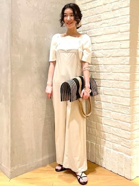 「カシュクール」｜「アイテム（サロペット/オーバーオール）」を使った、B:MING by BEAMS WOMENさん（レディース・159cm）の春コーディネート