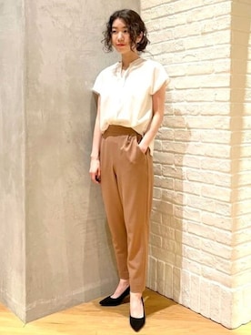 「アイテム（スーツセット、ピンク系）」を使った、B:MING by BEAMS WOMENさん（レディース・159cm）の春コーディネート