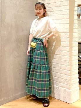 「グラミチ」｜「アイテム（財布/小物）」を使った、B:MING by BEAMS WOMENさん（レディース・158cm）の夏コーディネート