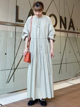 「ピスタチオ」｜「アイテム（ローファー）」を使った、B:MING by BEAMS WOMENさん（レディース・158cm）の夏コーディネート