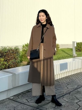 「BEAMS」｜「アイテム（ステンカラーコート）」を使った、B:MING by BEAMS WOMENさん（レディース・159cm）の秋コーディネート
