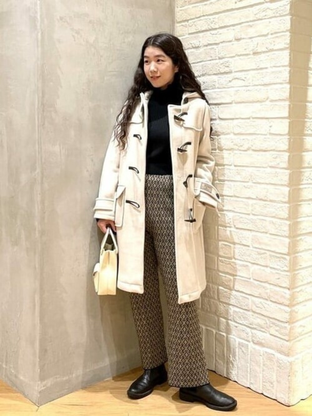 Wind Armor ✨良品✨ レザー ダッフルコート ロングコート ベージュ