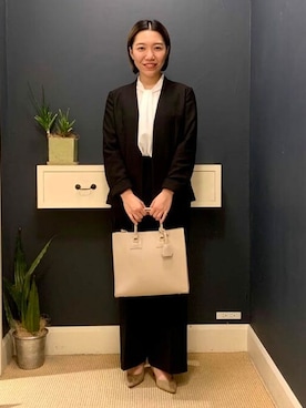 「B:MING by BEAMS（ビーミングバイビームス）のアイテム（スーツジャケット）」を使った、B:MING by BEAMS WOMENさん（レディース・160cm）の冬コーディネート