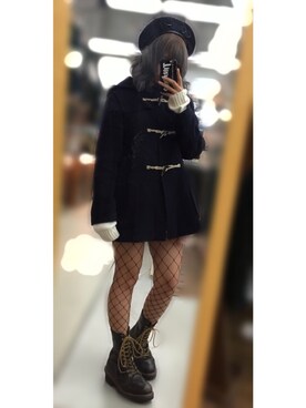 「ベレー」｜「アイテム（ジャケット/アウター）」を使った、🐹さん（レディース・161cm）の秋コーディネート