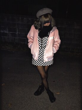 「Candy Stripper」｜「アイテム（スタジャン）」を使った、🐹さん（レディース・161cm）の秋コーディネート