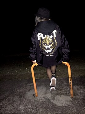 「FUCT」｜🐹さん（レディース・161cm）の冬コーディネート