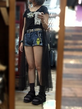 「RIPNDIP（リップンディップ）のアイテム（財布/小物）」を使った、🐹さん（レディース・161cm）の夏コーディネート