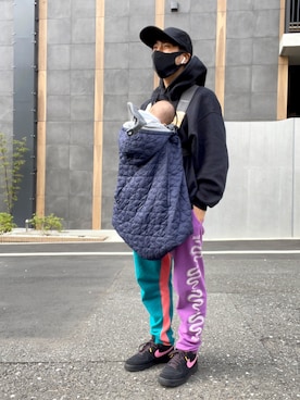 「アイテム（スウェットパンツ）」を使った、にしのさん（メンズ・171cm・20代）の春コーディネート
