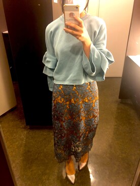 「Bermosa（ベルモサ）のアイテム」を使った、せりさん（レディース・155cm）の秋コーディネート