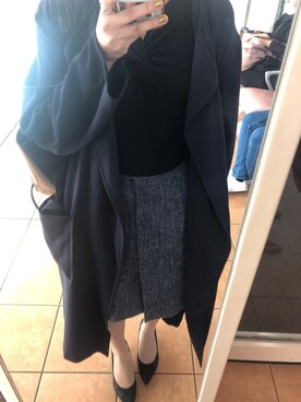 「A part by（アパートバイ）のアイテム（その他アウター）」を使った、せりさん（レディース・155cm）の秋コーディネート