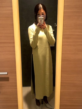 「urge：（アージコロン ）のアイテム」を使った、せりさん（レディース・155cm）の冬コーディネート