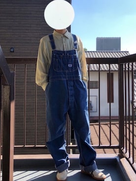 「BIG SMITH（ビッグスミス）のアイテム（サロペット/オーバーオール）」を使った、こーさん（メンズ・172cm）の秋コーディネート
