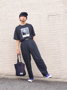 「1piu1uguale3 RELAX（ウノピュウノウグァーレトレリラックス）のアイテム（帽子）」を使った、♯ryoさん（メンズ・174cm）の夏コーディネート