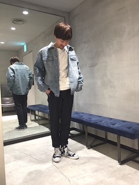 「DIESEL OSAKA」｜「アイテム（ジャケット/アウター）」を使った、SHOさん（メンズ・177cm）の春コーディネート