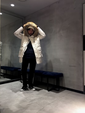 「DIESEL OSAKA」｜「アイテム（ナイロンジャケット）」を使った、SHOさん（メンズ・177cm）の秋コーディネート