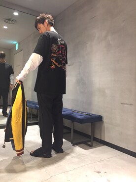 「DIESEL OSAKA」｜「アイテム（ブルゾン）」を使った、SHOさん（メンズ・177cm）の夏コーディネート
