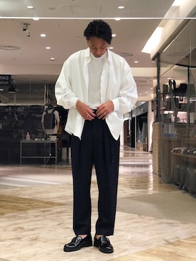 「ETHOSENS（エトセンス）のアイテム（パンツ）」を使った、Shunsuke Itoさん（メンズ・173cm）の秋コーディネート